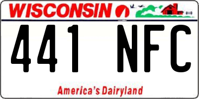 WI license plate 441NFC