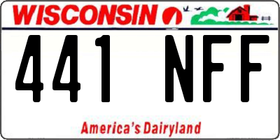 WI license plate 441NFF