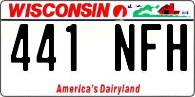 WI license plate 441NFH