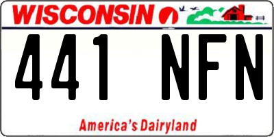 WI license plate 441NFN
