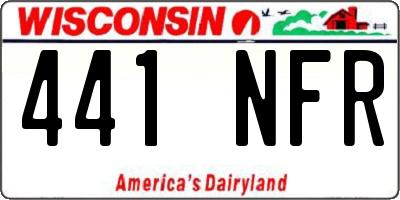 WI license plate 441NFR