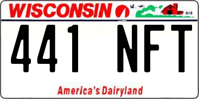 WI license plate 441NFT