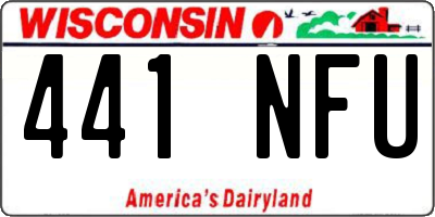 WI license plate 441NFU