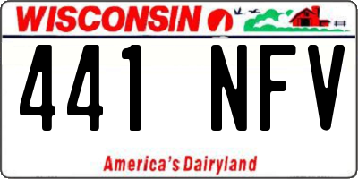 WI license plate 441NFV
