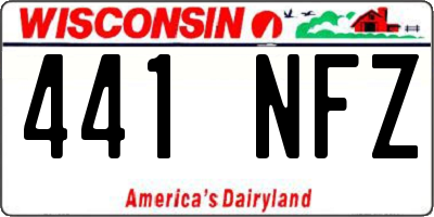WI license plate 441NFZ