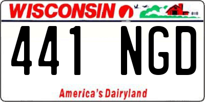 WI license plate 441NGD