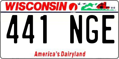 WI license plate 441NGE