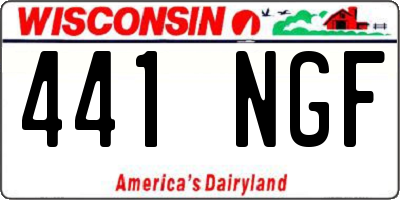WI license plate 441NGF