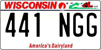 WI license plate 441NGG