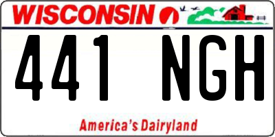 WI license plate 441NGH