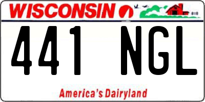 WI license plate 441NGL