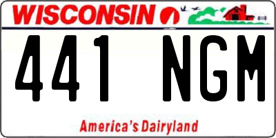 WI license plate 441NGM