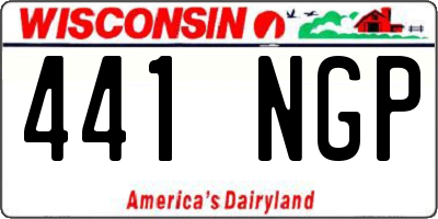 WI license plate 441NGP