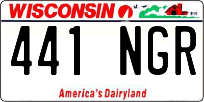 WI license plate 441NGR