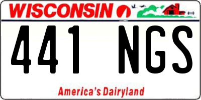 WI license plate 441NGS