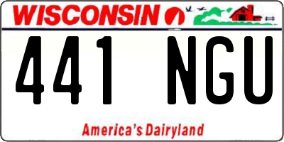 WI license plate 441NGU