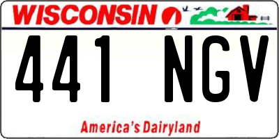 WI license plate 441NGV