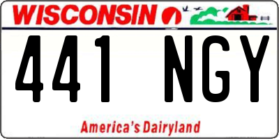 WI license plate 441NGY
