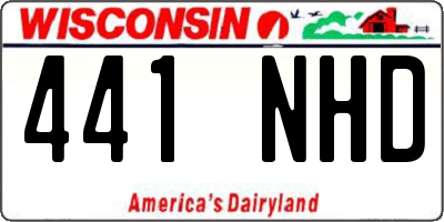 WI license plate 441NHD