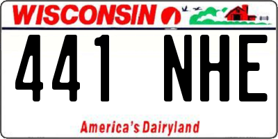 WI license plate 441NHE