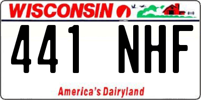 WI license plate 441NHF