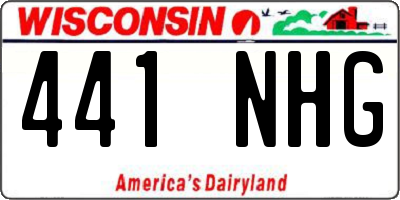 WI license plate 441NHG