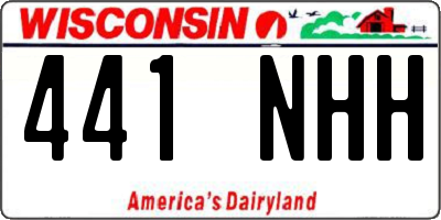 WI license plate 441NHH