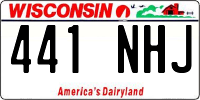 WI license plate 441NHJ