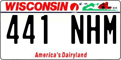 WI license plate 441NHM