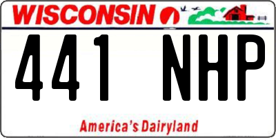 WI license plate 441NHP