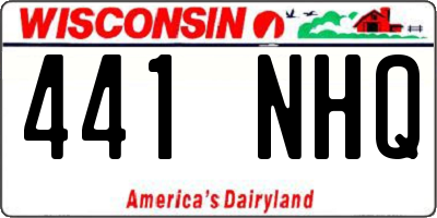 WI license plate 441NHQ