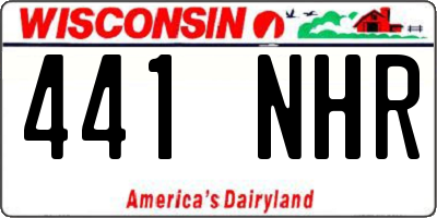 WI license plate 441NHR