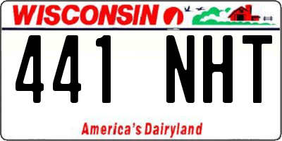 WI license plate 441NHT