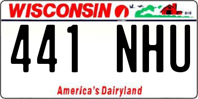 WI license plate 441NHU