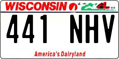 WI license plate 441NHV