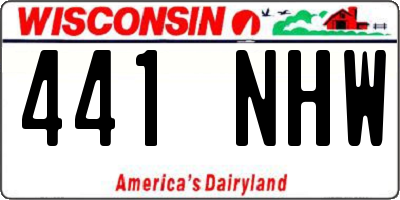 WI license plate 441NHW