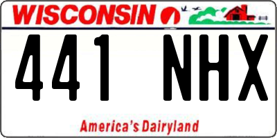 WI license plate 441NHX