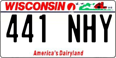 WI license plate 441NHY