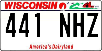 WI license plate 441NHZ