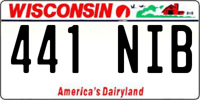 WI license plate 441NIB