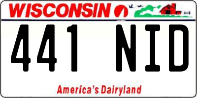 WI license plate 441NID