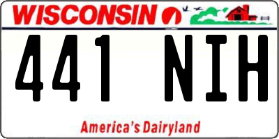 WI license plate 441NIH