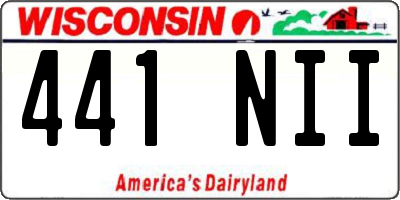 WI license plate 441NII