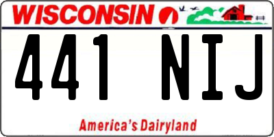 WI license plate 441NIJ