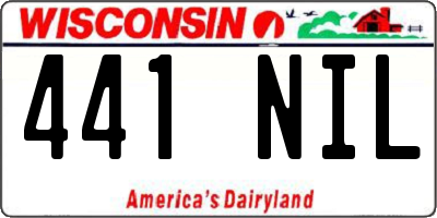 WI license plate 441NIL