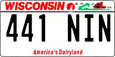 WI license plate 441NIN