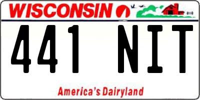 WI license plate 441NIT
