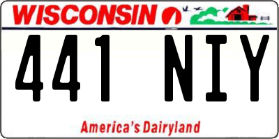 WI license plate 441NIY