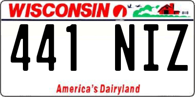 WI license plate 441NIZ