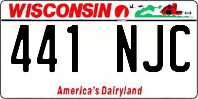 WI license plate 441NJC